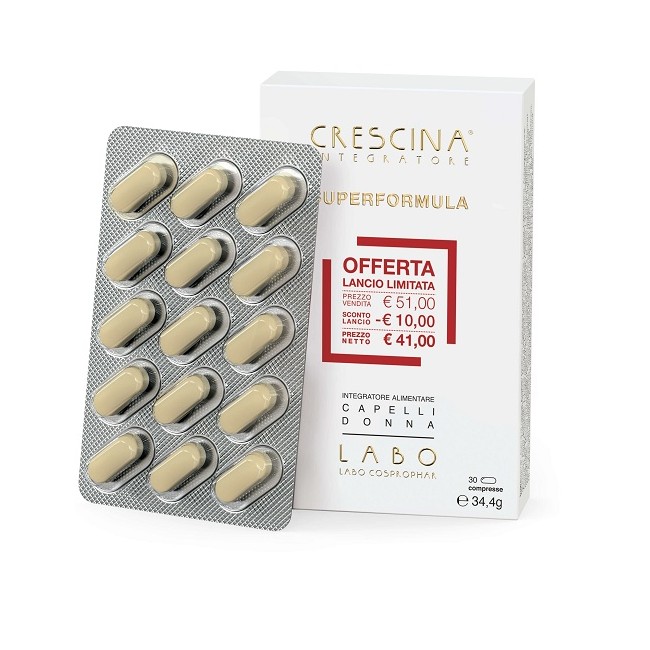 Labo Crescina Integratore Ri-crescita Superformula Donna 30 Compress 30 G