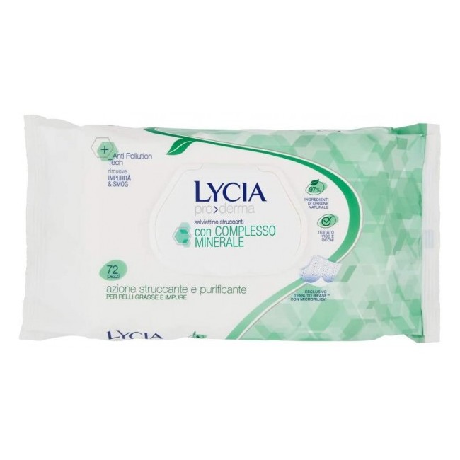 Salviette Struccanti Lycia per Pelli Grasse - Confezione da 72 Pezzi Salviette Struccanti Lycia per Pelli Grasse - Confezione da 72 Pezzi