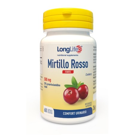 Longlife Mirtillo Rosso Forte 60 Capsule Vegetali Longlife Mirtillo Rosso Forte 60 Capsule Vegetali