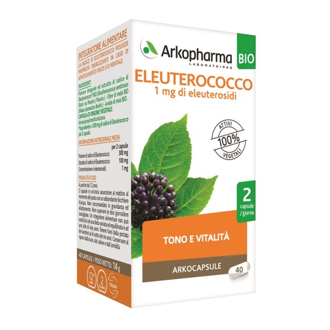 Arkopharma Arkocaps Eleuterococco Bio 40 Capsule Arkopharma Arkocaps Eleuterococco Bio 40 Capsule