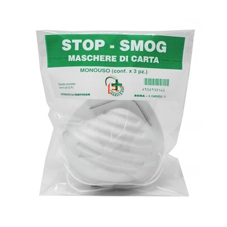 Farvisan Maschere Di Carta Stop-smog Monouso 3 Pezzi