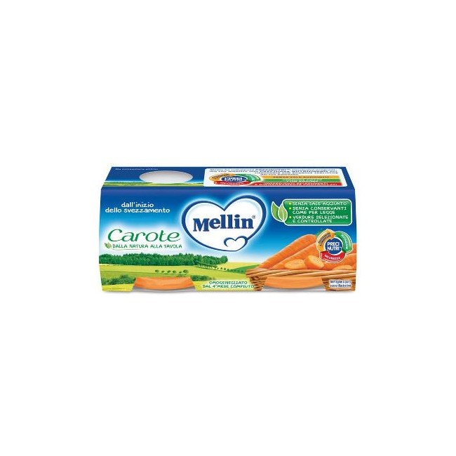 Danone Mellin Omogeneizzato Carote 2 X 80 G