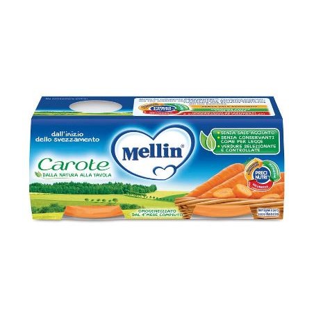 Danone Mellin Omogeneizzato Carote 2 X 80 G
