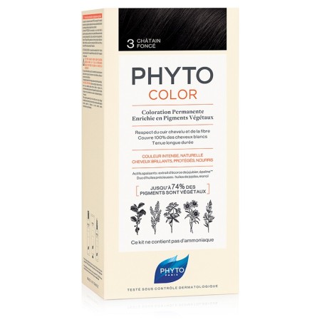 Phytocolor 3 Castano Scuro 1 Latte + 1 Crema + 1 Maschera + 1 Paio Di Guanti