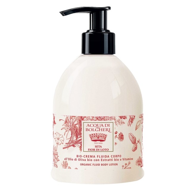 Acqua Di Bolgheri Toscana Seta Fior Di Loto Bio Crema Fluida Corpo 300 Ml
