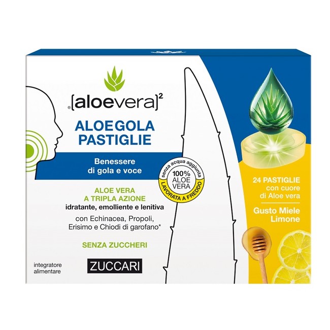 Zuccari Aloegola Miele E Limone 20 Pastiglie Da 2,5 G