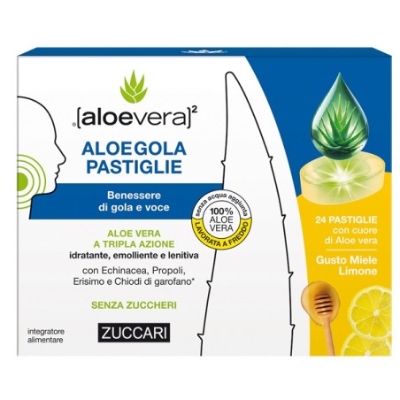 Zuccari Aloegola Miele E Limone 20 Pastiglie Da 2,5 G