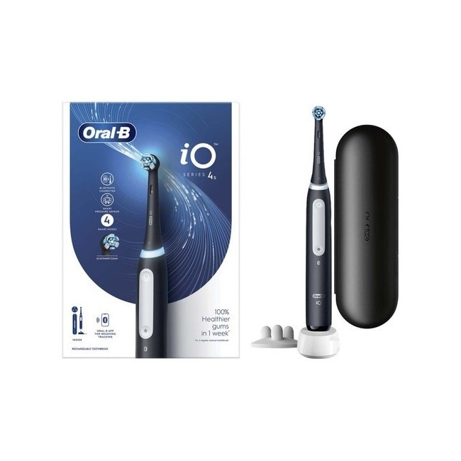 Oral-b Io 4 Nero Spazzolino Elettrico + Travel Case + Porta Refill