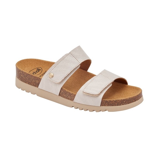 Scholl Calzatura Lusaka 2,0 Printed Synthetic W Ivory 38