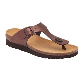 Scholl Calzatura Boa Vista Laminated Synthetic Bis W Dk Brown 39