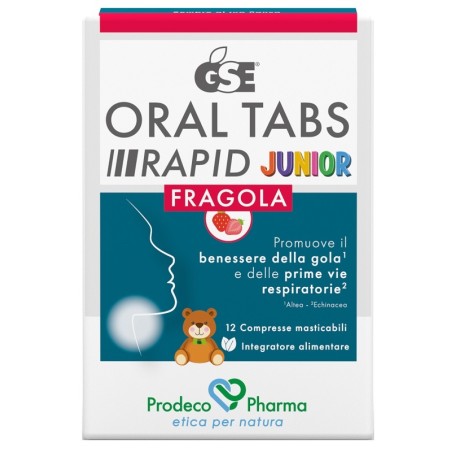 Prodeco Pharma Gse Oral Tabs Rapid Junior Fragola 12 Compresse Masticabili