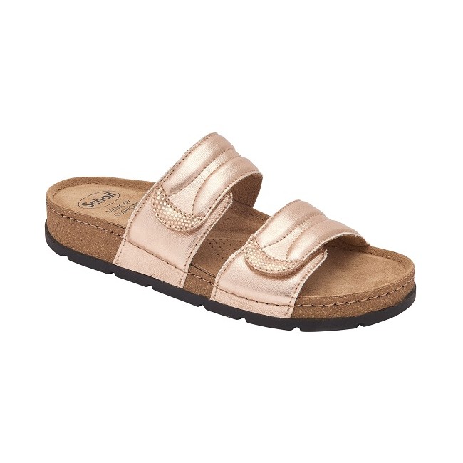Scholl Calzatura Samoa 2 Straps Laminated Synthetic W Rose Gold 39 Scholl Calzatura Samoa 2 Straps Laminated Synthetic W Rose Gold 39