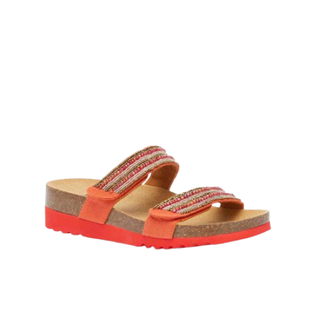 Scholl Calzatura Zafirah Canvas+beads W Coral 41