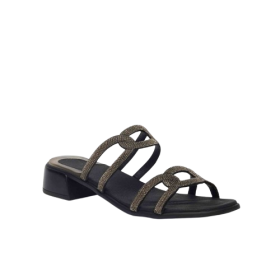 Scholl Calzatura Lipari Microfibre+strass W Black 36