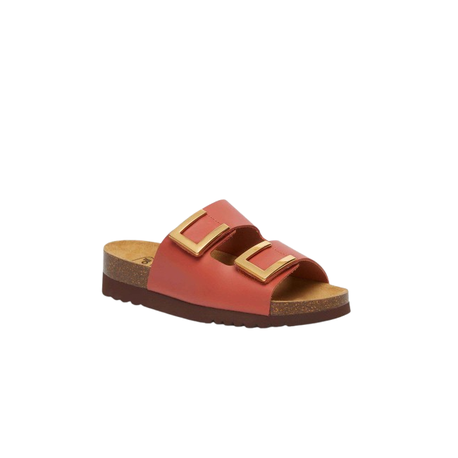 Scholl Calzatura Monterey 2 Straps Vintage Leather Bis W Brick 38