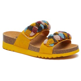 Scholl Calzatura Nice Microfibre+beaded Bride W Yellow/multi 41