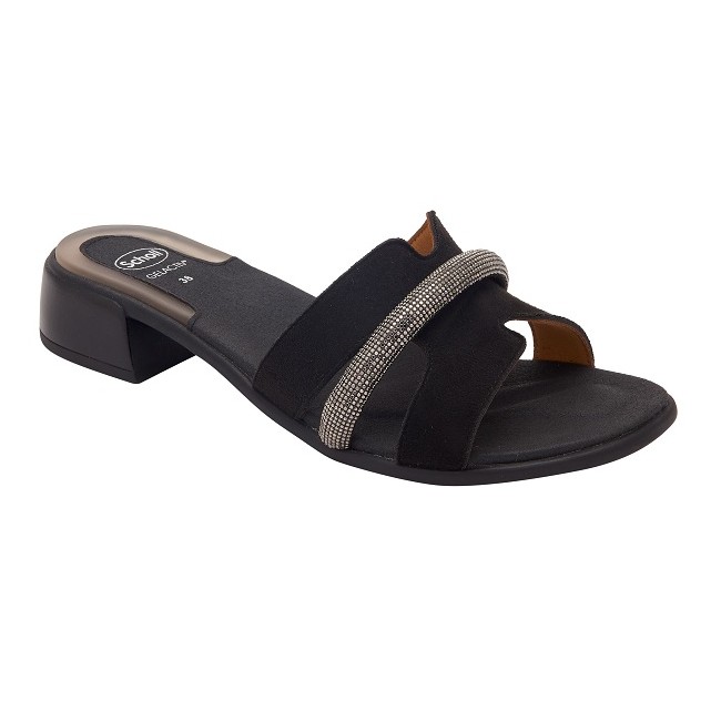 Scholl Calzatura Pantelleria Microfibre+strass W Black 40
