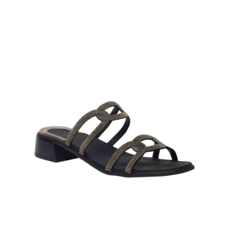 Scholl Calzatura Lipari Microfibre+strass W Black 40