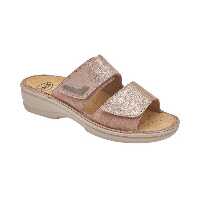 Scholl Calzatura Ortopedica Mietta 2,0 Printed Suede+suede W Antique Pink 39