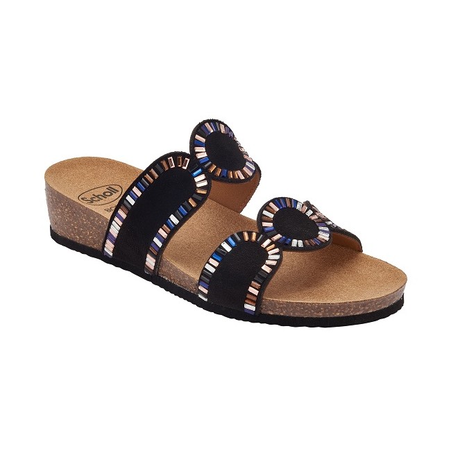 Scholl Calzatura Cannes Microfibre+strass W Black 41