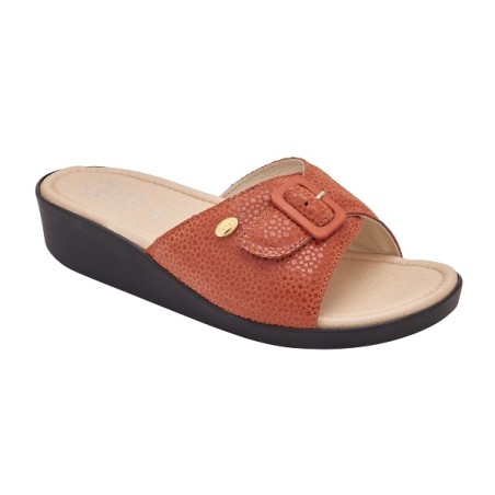 Scholl Calzatura Mango Squared Printed Suede W Rust 38