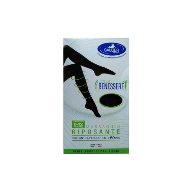 Collant Supercoprente Sauber 8-12 Mmhg Fantasia Pois Piccoli Bianco E Nero 3