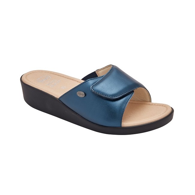 Scholl Calzatura Ledel Laminated Synthetic W Navy Blue 39