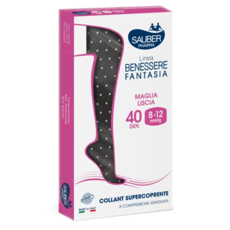 Sauber Linea Benessere Collant 60D Supercoprente Fantasia TG. 3 Sauber Linea Benessere Collant 60D Supercoprente Fantasia TG. 3