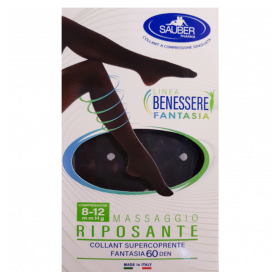Collant Benessere Supercoprente 60D Nero con Pois TG. 4