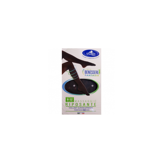 Collant Benessere Supercoprente 60D Nero con Pois TG. 4