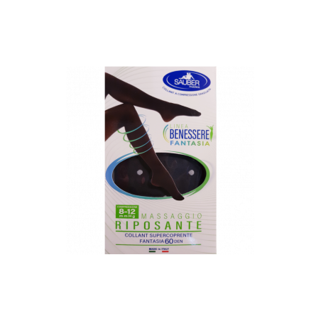 Collant Benessere Supercoprente 60D Nero con Pois TG. 4 Collant Benessere Supercoprente 60D Nero con Pois TG. 4
