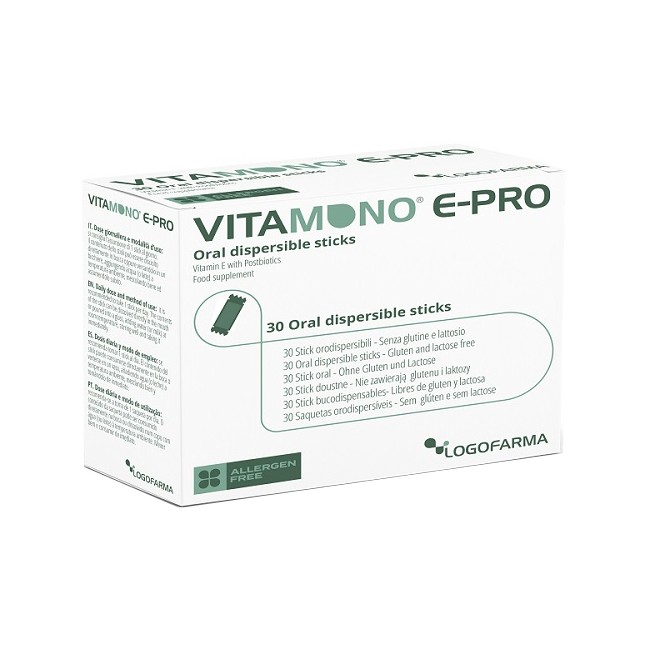 Logofarma Vitamono E Pro 30 Bustine Idrosolubili Logofarma Vitamono E Pro 30 Bustine Idrosolubili