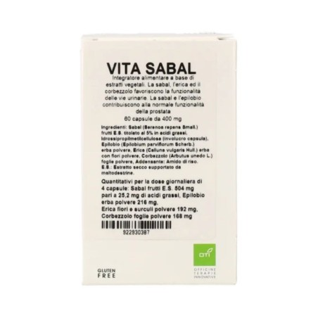 Oti Officine Terapie Innovative Vita Sabal 60 Capsule