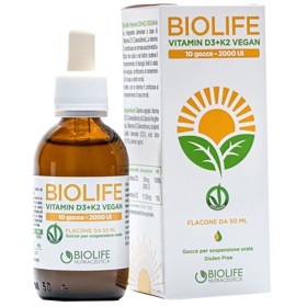 Nutraceutica Biolife Biolife Vitamin D3+k2 Vegan Gocce 50 Ml