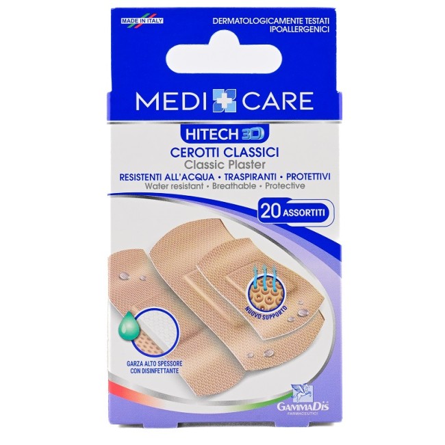 Gammadis Farmaceutici Cerotto Medicare Classici 3d Assortiti 20 Pezzi