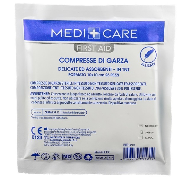 Gammadis Farmaceutici Garza Medicare Tnt 10x10 Cm 25 Pezzi