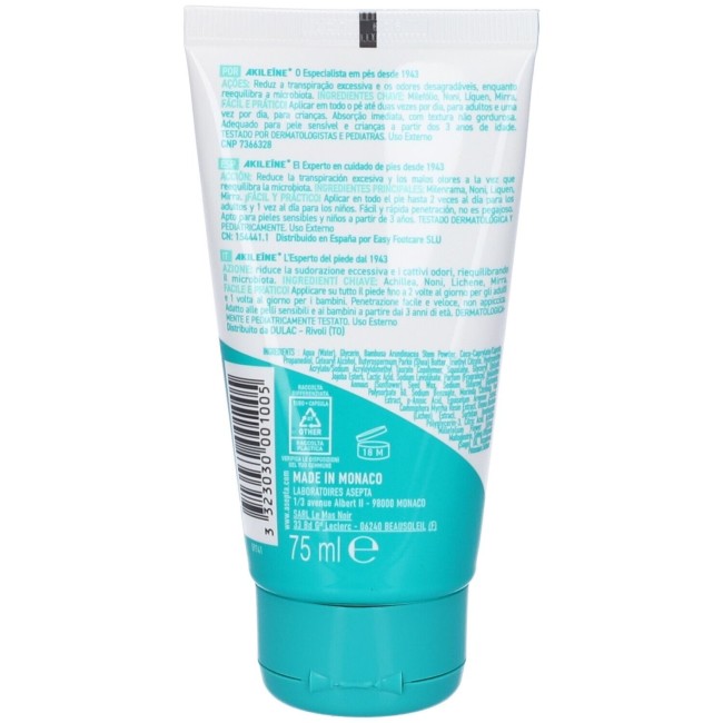 Les Laboratoires Asepta Akileine Verde Crema Antitraspirante 75 Ml