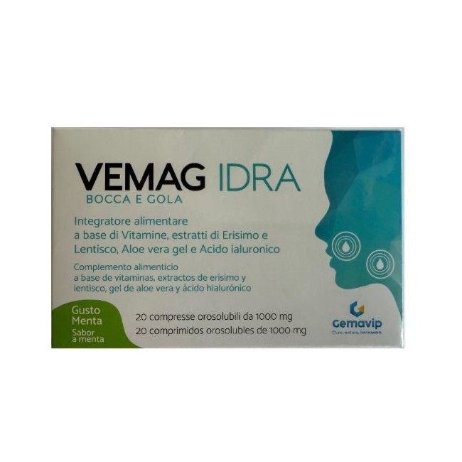 Gemavip Vemag Idra Bocca & Gola Menta 20 Compresse