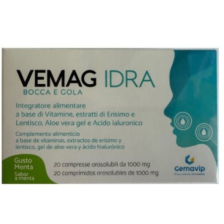 Gemavip Vemag Idra Bocca & Gola Menta 20 Compresse