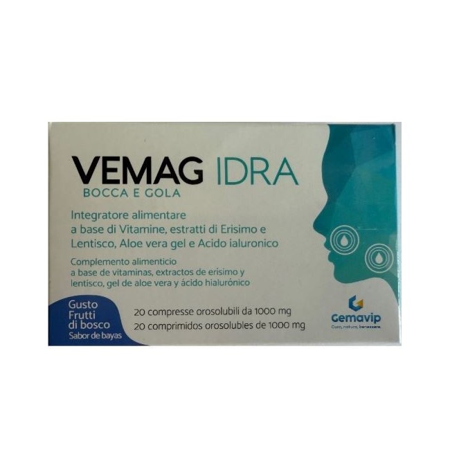 Gemavip Vemag Idra Bocca & Gola Frutti Di Bosco 20 Compresse