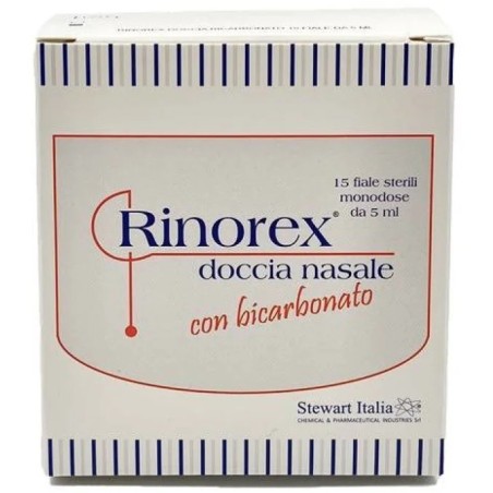 Stewart Rinorex Doccia Aerosol Bicarbonato 15 Fiale 5 Ml