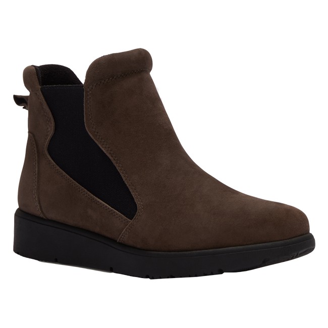 Scholl Gilly Ankle Boot Suede W Dk Taupe 37