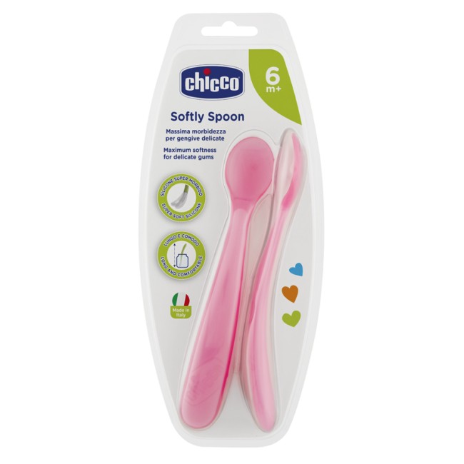 Artsana Chicco Cucchiaio Silicone Femminile Bi Pack 6m+