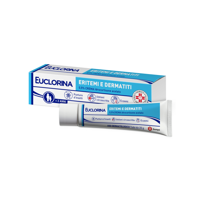 Euclorina Eritemi e Dermatiti Crema antiprurito e antinfiammatoria 20 g