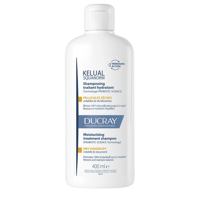 Ducray Kelual Squanorm Shampoo Trattante Idratante Forfora Secca 400 Ml