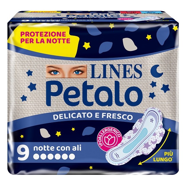 Fater Lines Petalo Blu Assorbente Notte 9 Pezzi