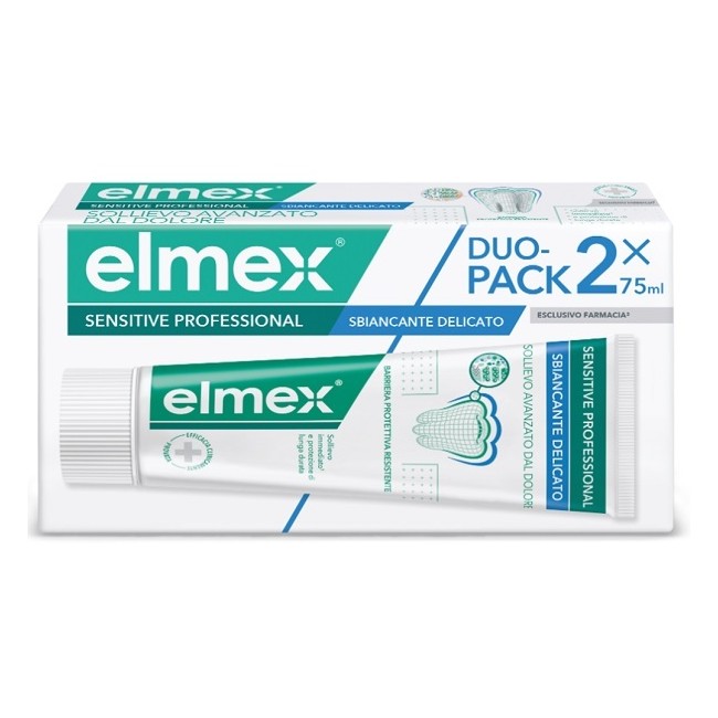 Giuliani Elmex Sensitive Professional Whitening Dentifricio Duo Pack 2 Tubi Da 75 Ml