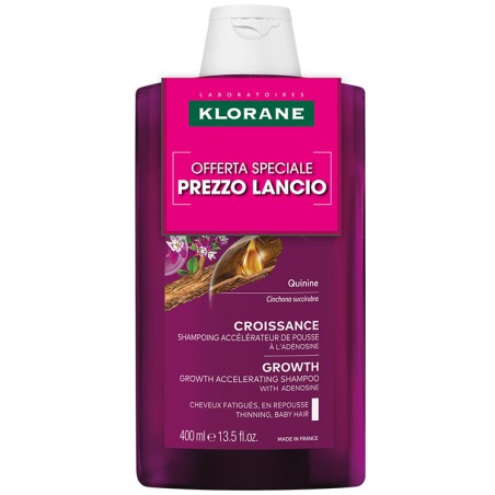 Klorane Shampoo Chinina Crescita 400 Ml Prezzo Lancio