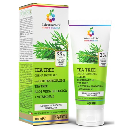 Optima Naturals Colours Of Life Skin Supplement Tea Tree 33% 100 Ml Crema Optima Naturals Colours Of Life Skin Supplement Tea Tree 33% 100 Ml Crema