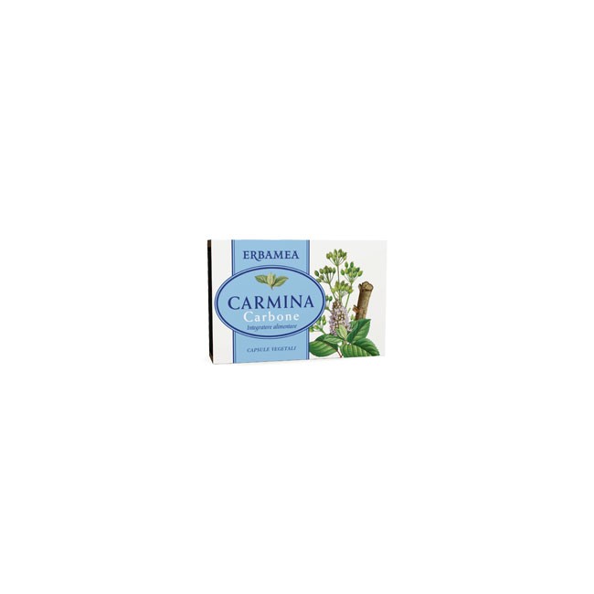 Erbamea Carmina Carbone 24 Capsule Vegetali 12 G